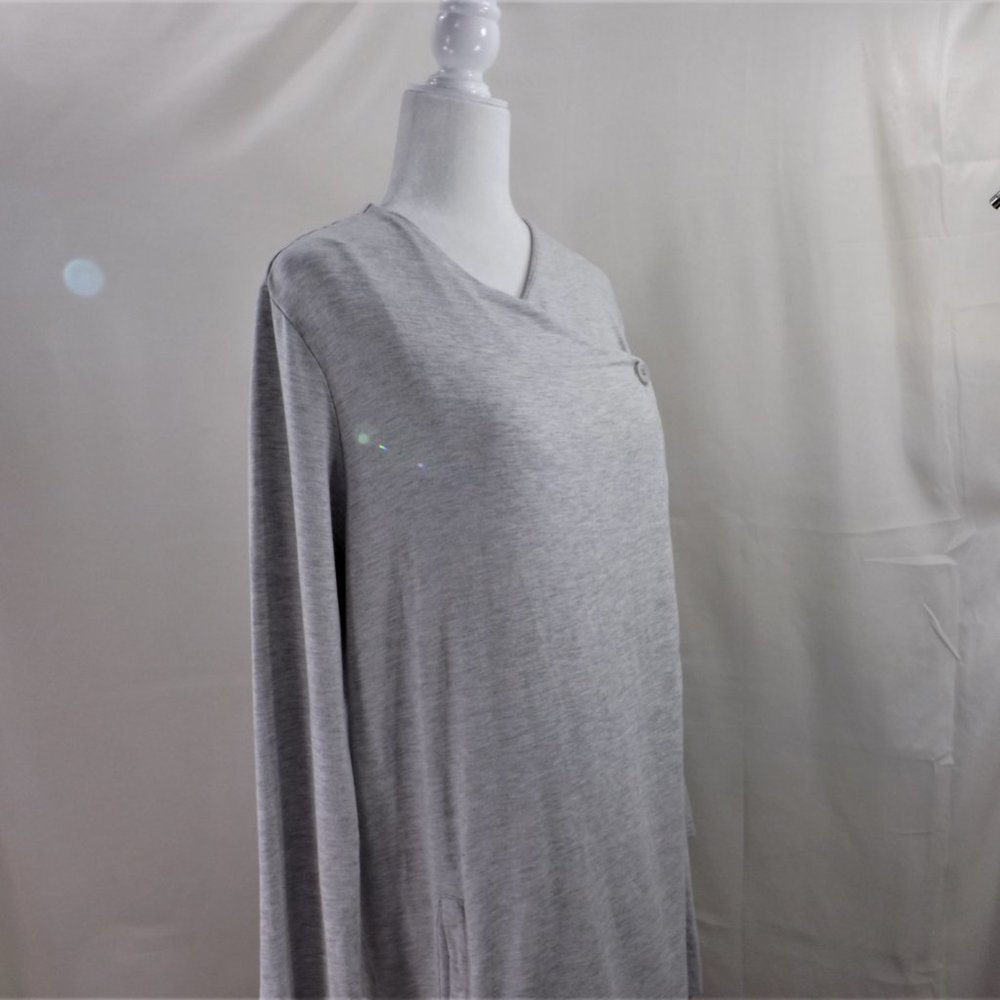 cupcakes & cashmere Grey Haze Viscose Wrap w Tux Tails Cape Wrap Jacket Coat M - Picture 7 of 16